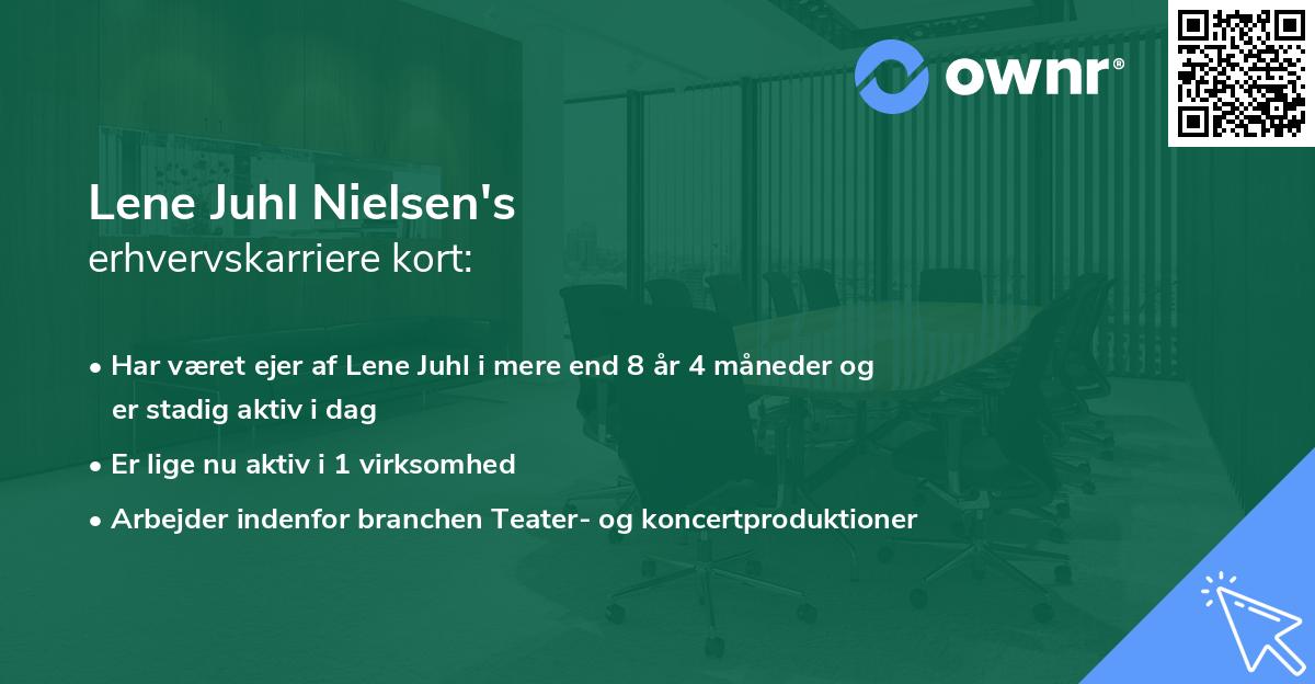 Lene Juhl Nielsen's erhvervskarriere kort