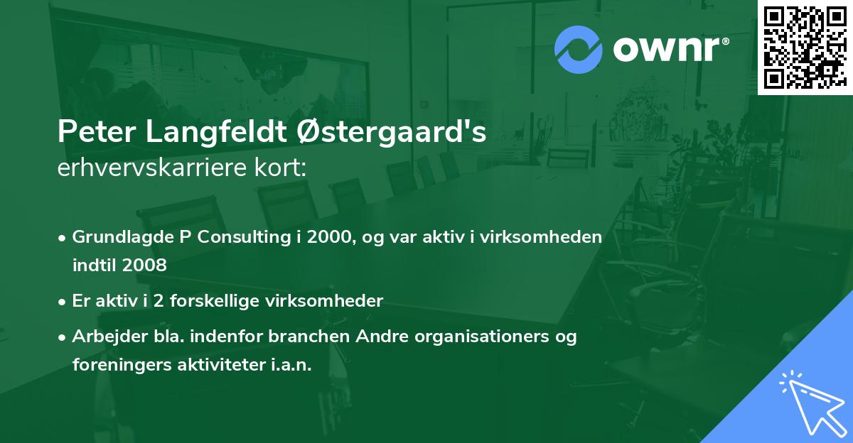 Peter Langfeldt Østergaard's erhvervskarriere kort