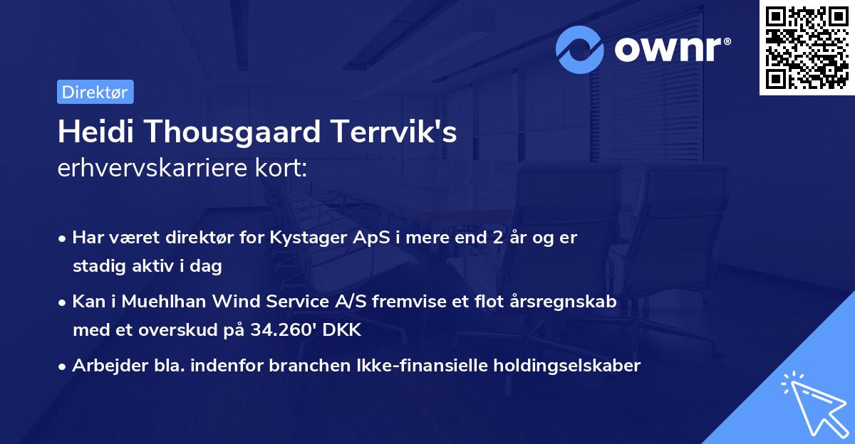 Heidi Thousgaard Terrvik's erhvervskarriere kort