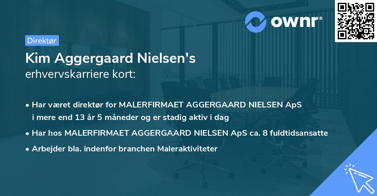 Kim Aggergaard Nielsen's erhvervskarriere kort