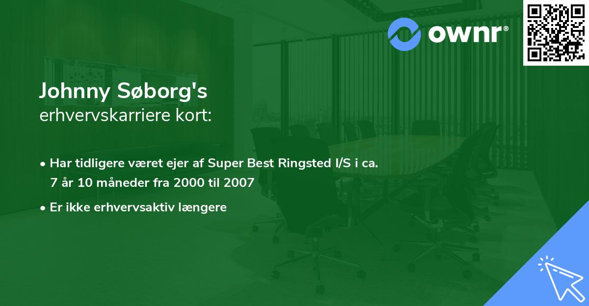 Johnny Søborg's erhvervskarriere kort