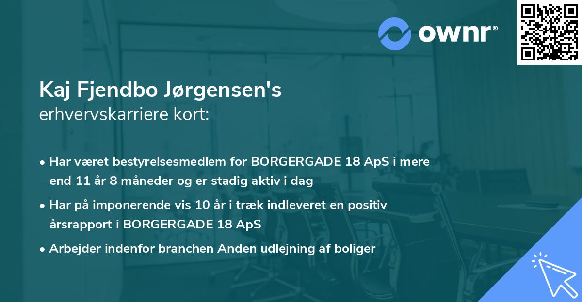 Kaj Fjendbo Jørgensen's erhvervskarriere kort