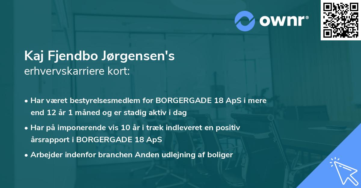 Kaj Fjendbo Jørgensen's erhvervskarriere kort
