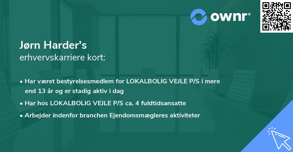 Jørn Harder's erhvervskarriere kort