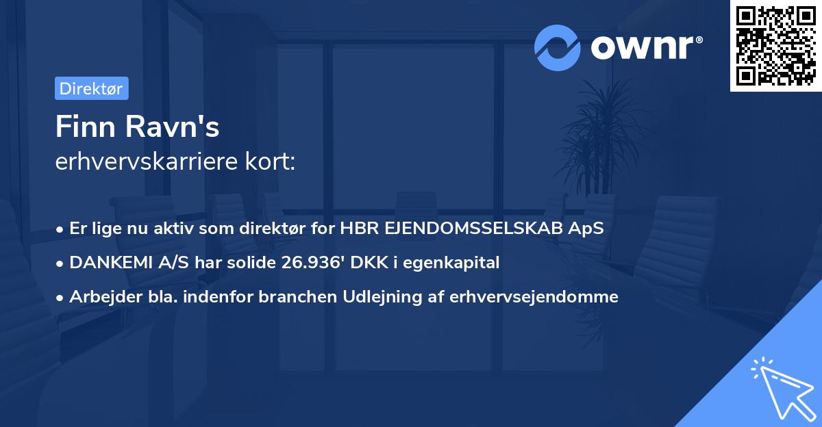 Finn Ravn's erhvervskarriere kort