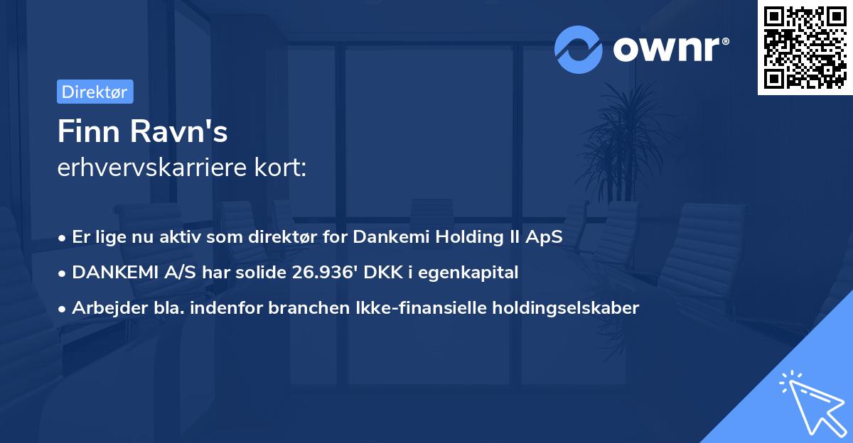 Finn Ravn's erhvervskarriere kort