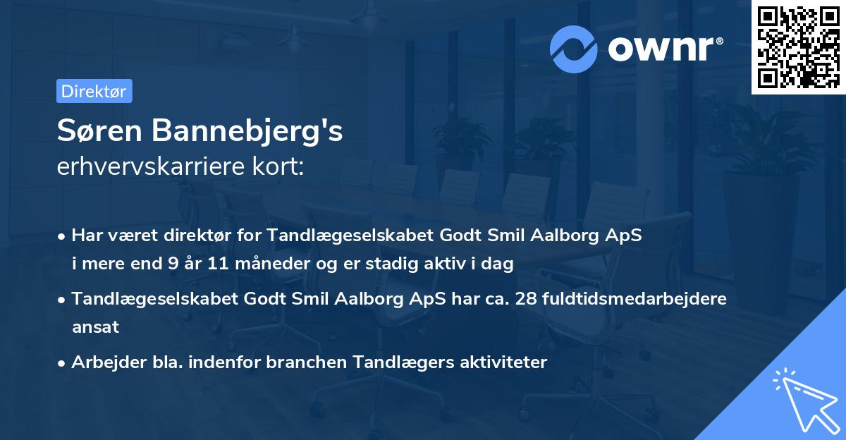 Søren Bannebjerg's erhvervskarriere kort