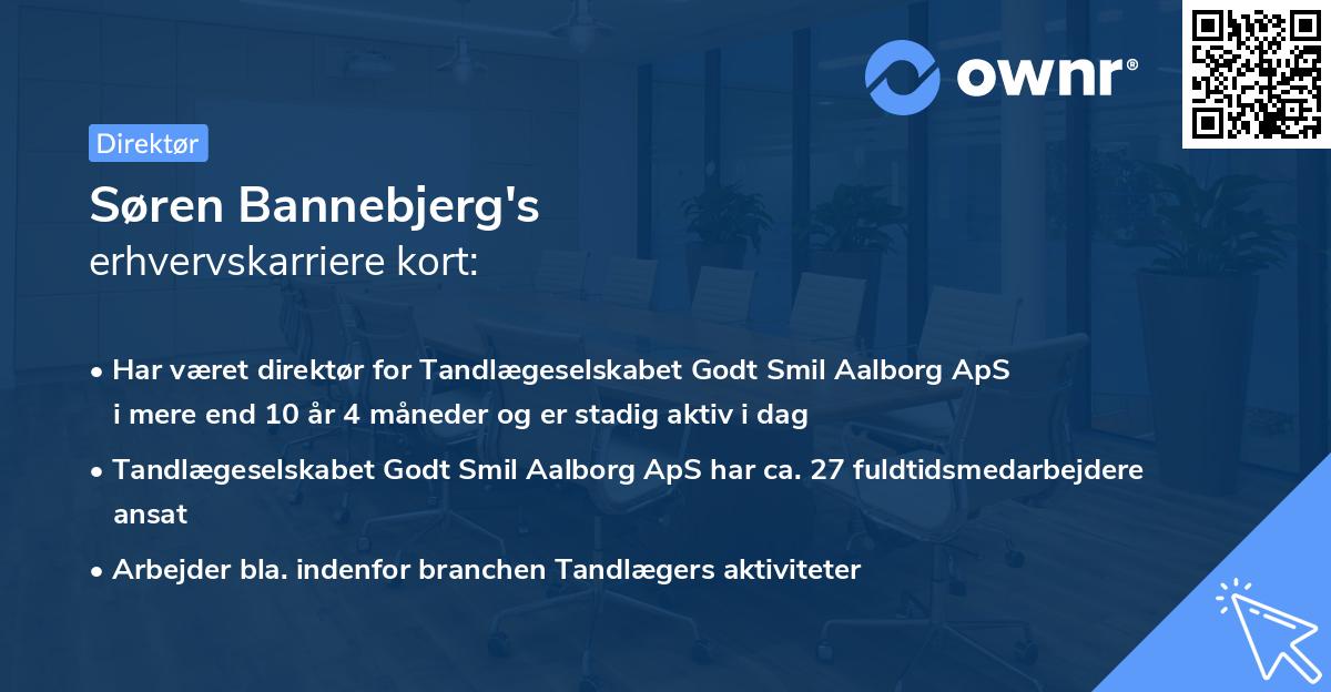 Søren Bannebjerg's erhvervskarriere kort