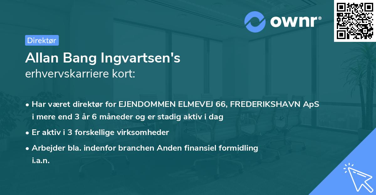 Allan Bang Ingvartsen's erhvervskarriere kort