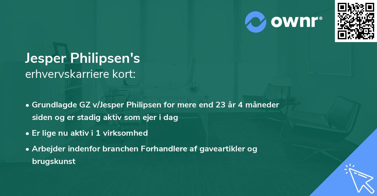 Jesper Philipsen's erhvervskarriere kort