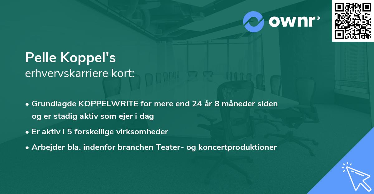 Pelle Koppel's erhvervskarriere kort