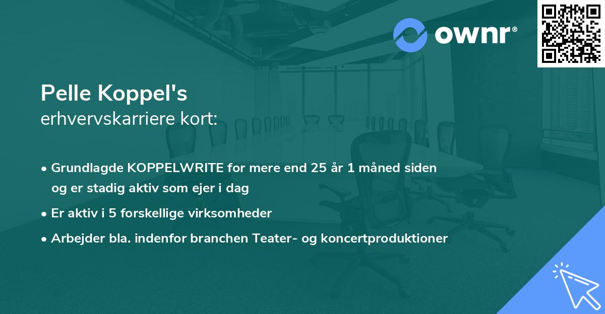Pelle Koppel's erhvervskarriere kort