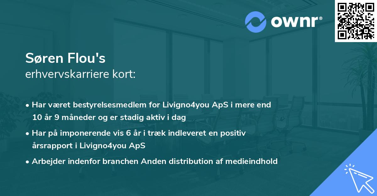 Søren Flou's erhvervskarriere kort
