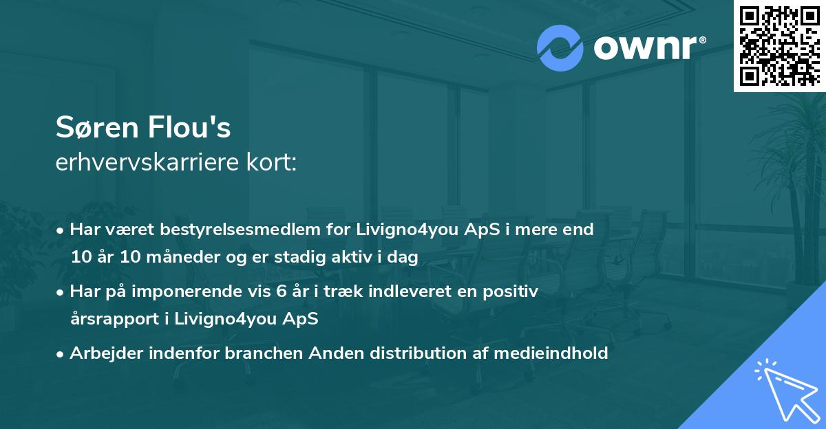 Søren Flou's erhvervskarriere kort