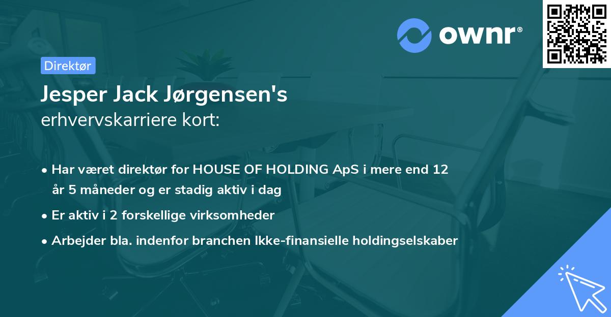 Jesper Jack Jørgensen's erhvervskarriere kort