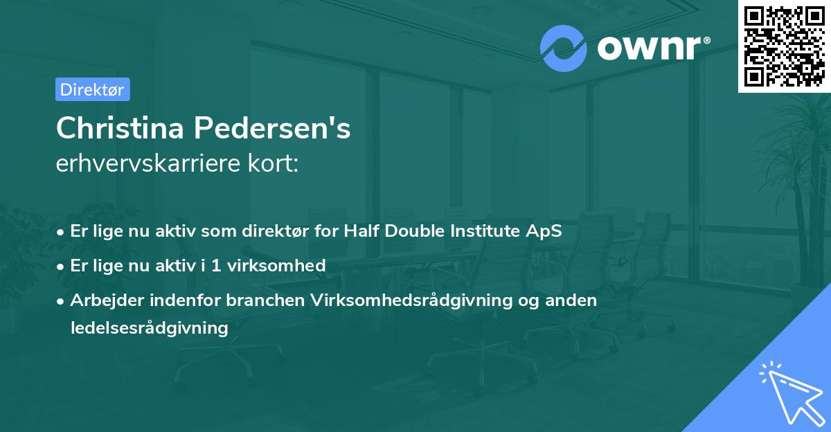 Christina Pedersen's erhvervskarriere kort