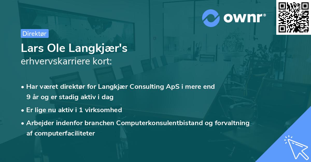 Lars Ole Langkjær's erhvervskarriere kort