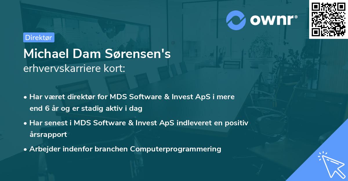 Michael Dam Sørensen's erhvervskarriere kort