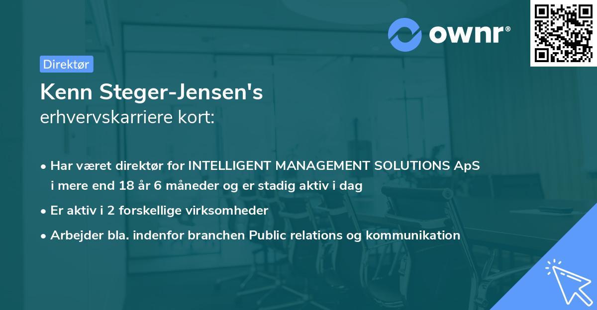 Kenn Steger-Jensen's erhvervskarriere kort