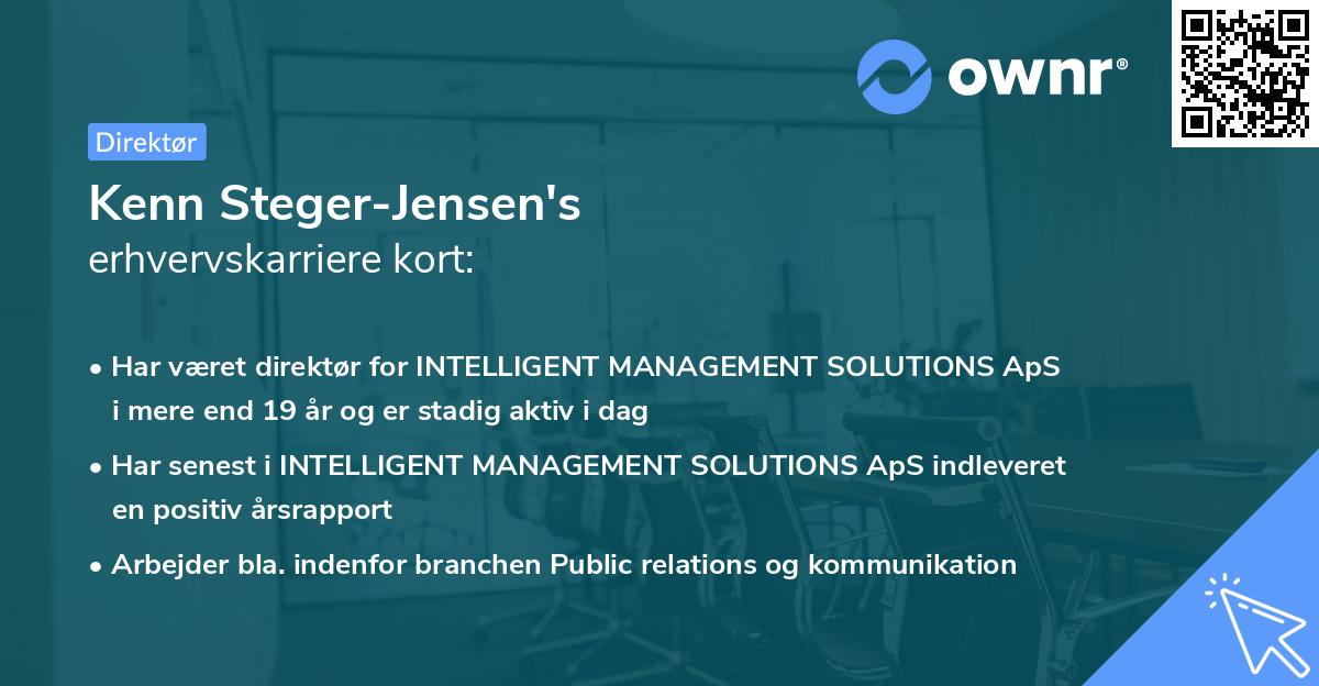 Kenn Steger-Jensen's erhvervskarriere kort