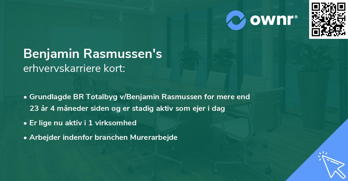Benjamin Rasmussen's erhvervskarriere kort