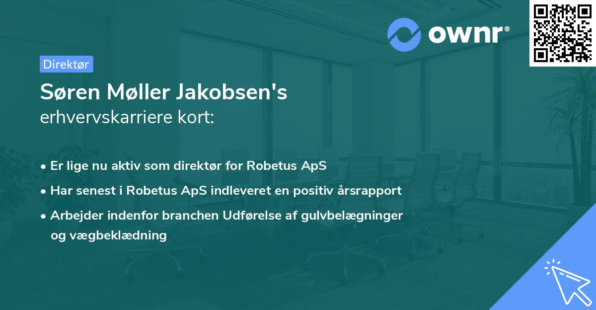 Søren Møller Jakobsen's erhvervskarriere kort
