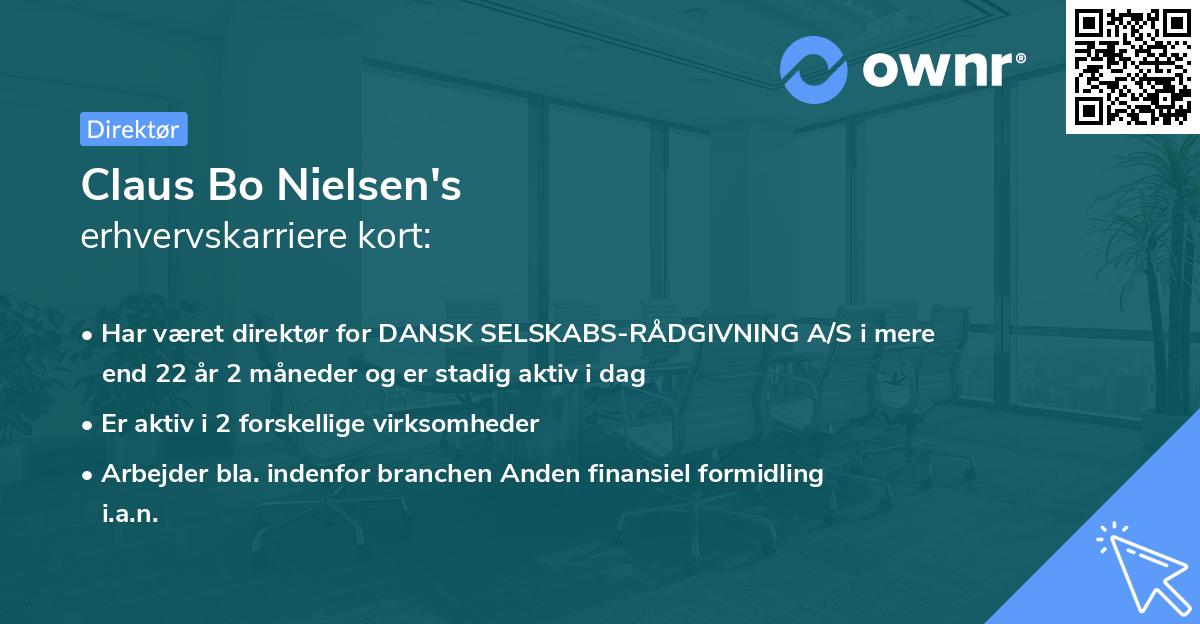 Claus Bo Nielsen's erhvervskarriere kort