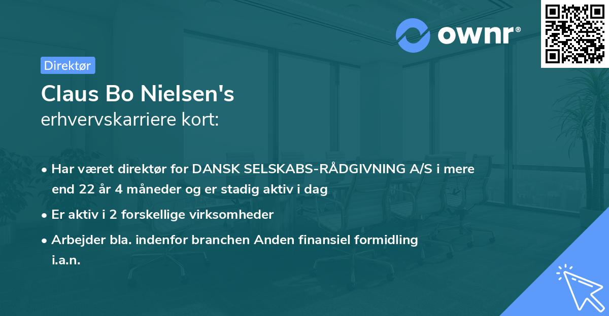 Claus Bo Nielsen's erhvervskarriere kort