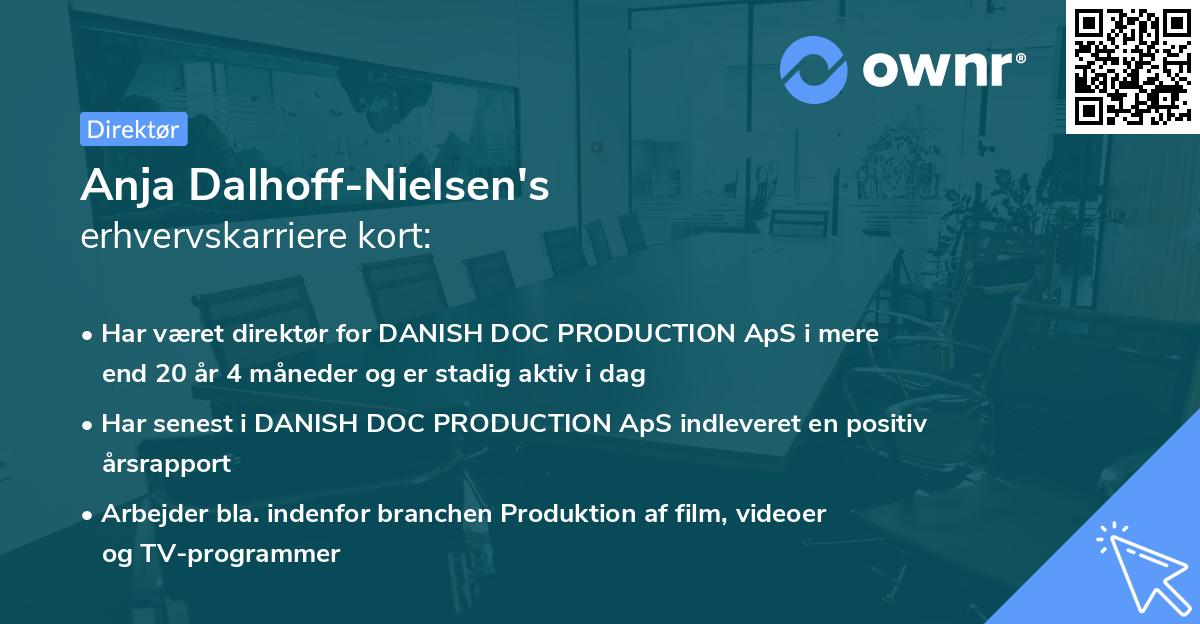 Anja Dalhoff-Nielsen's erhvervskarriere kort