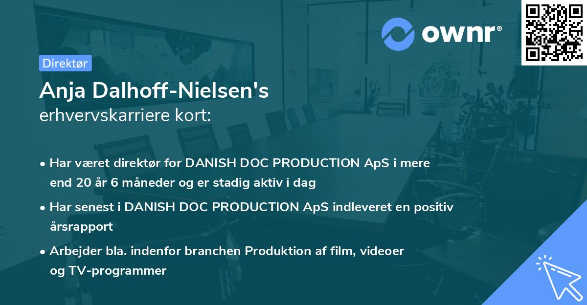 Anja Dalhoff-Nielsen's erhvervskarriere kort