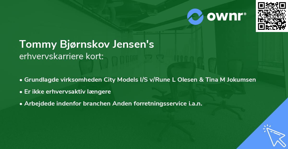 Tommy Bjørnskov Jensen's erhvervskarriere kort