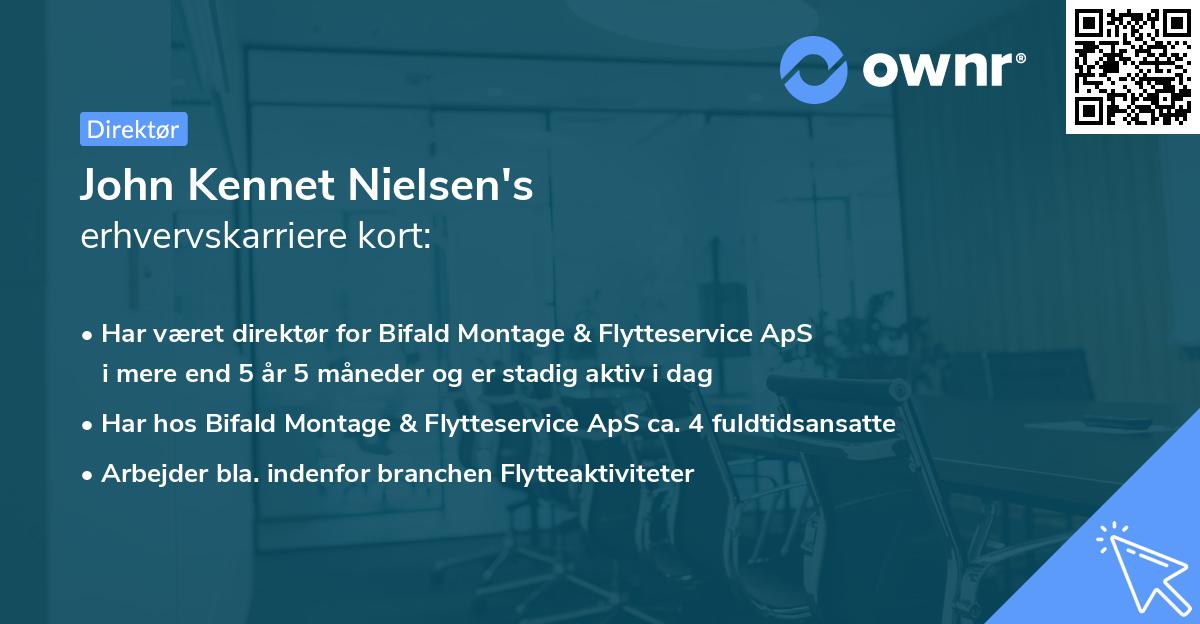 John Kennet Nielsen's erhvervskarriere kort