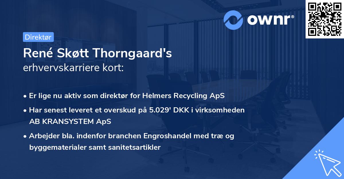 René Skøtt Thorngaard's erhvervskarriere kort