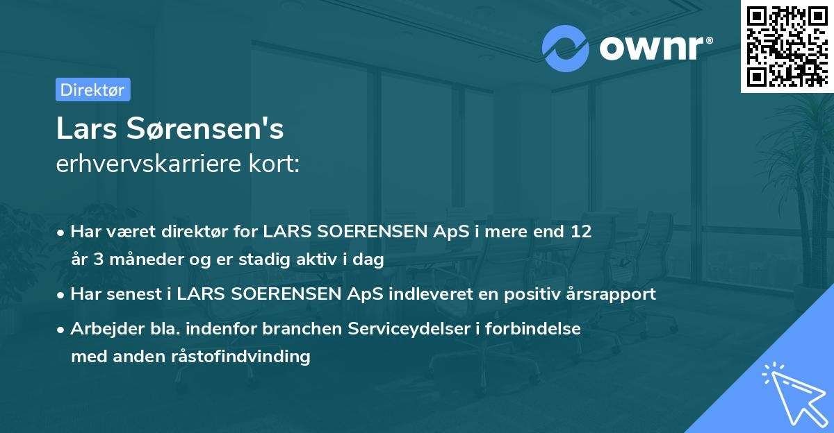 Lars Sørensen's erhvervskarriere kort