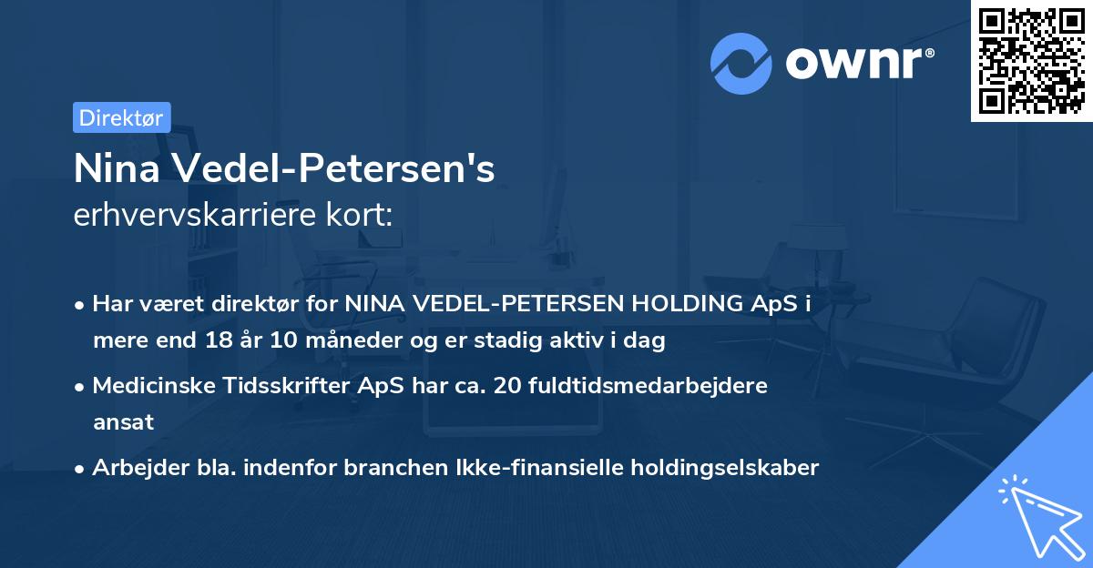 Nina Vedel-Petersen's erhvervskarriere kort