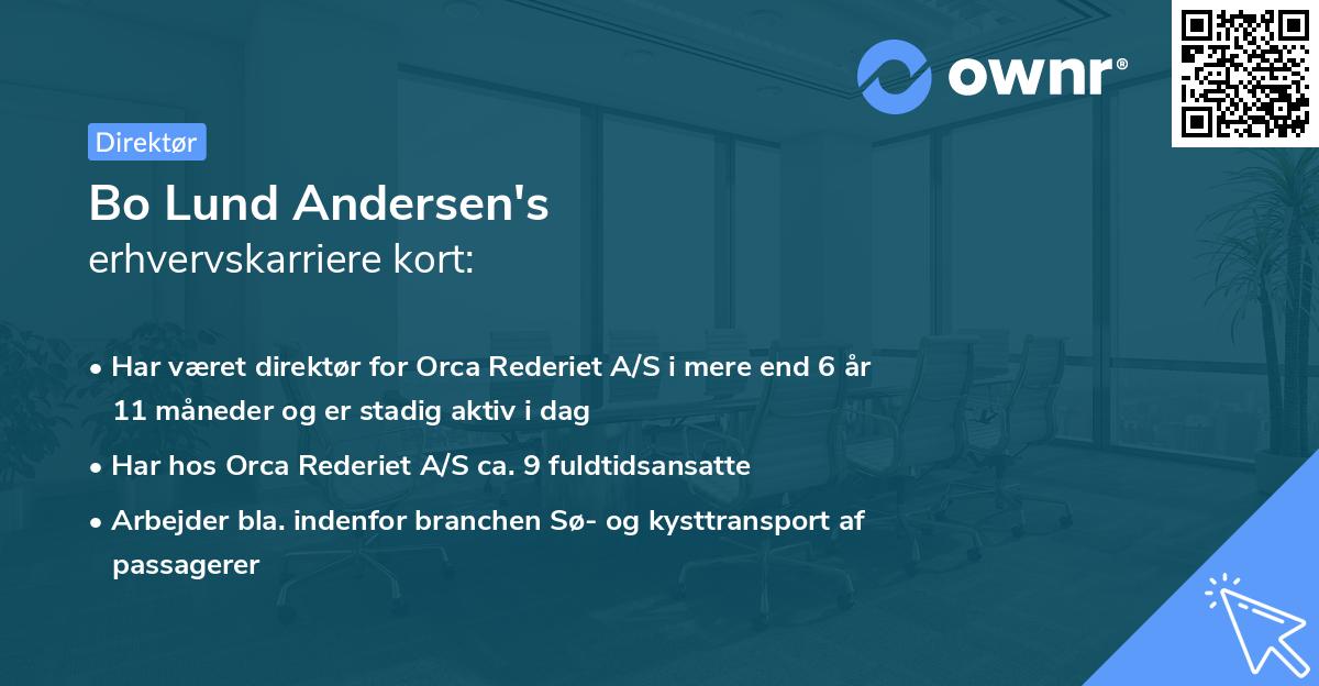 Bo Lund Andersen's erhvervskarriere kort