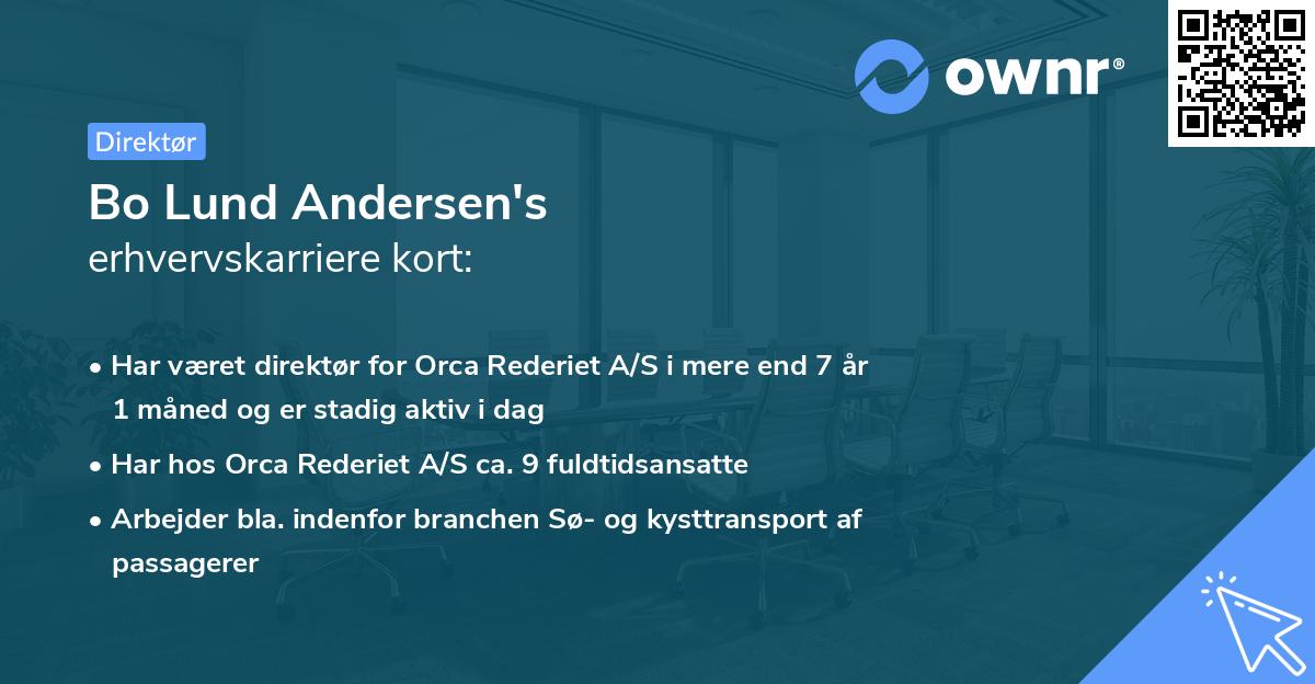 Bo Lund Andersen's erhvervskarriere kort