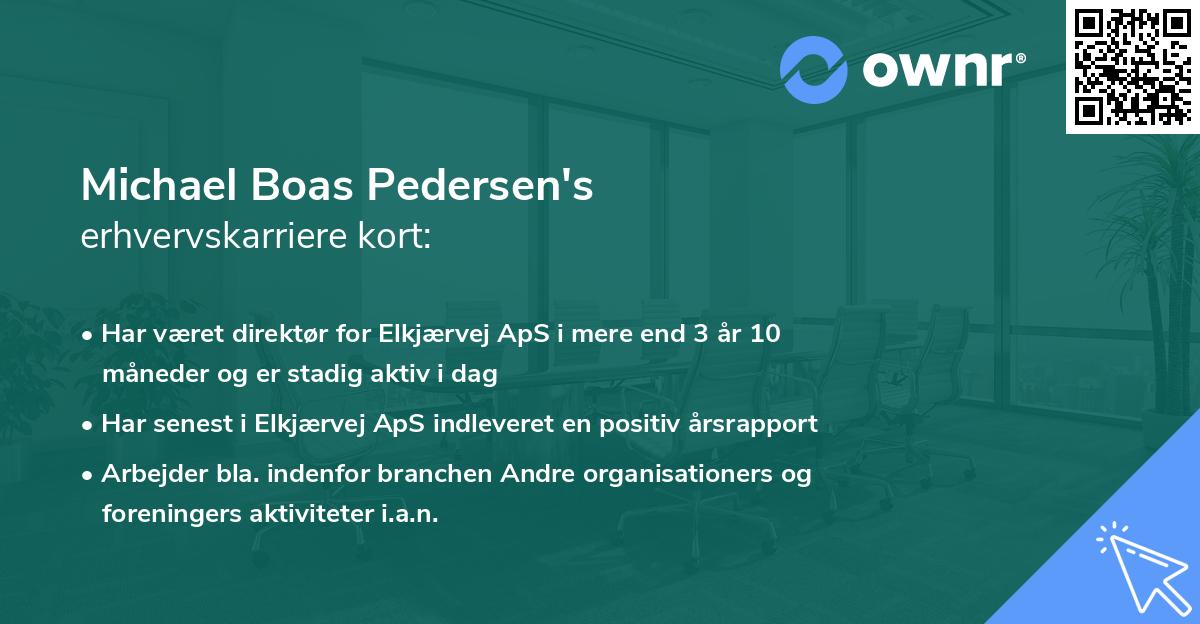 Michael Boas Pedersen's erhvervskarriere kort