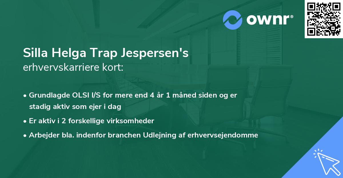 Silla Helga Trap Jespersen's erhvervskarriere kort