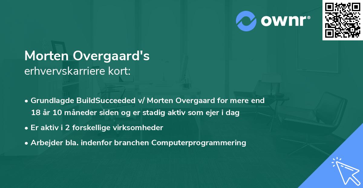 Morten Overgaard's erhvervskarriere kort