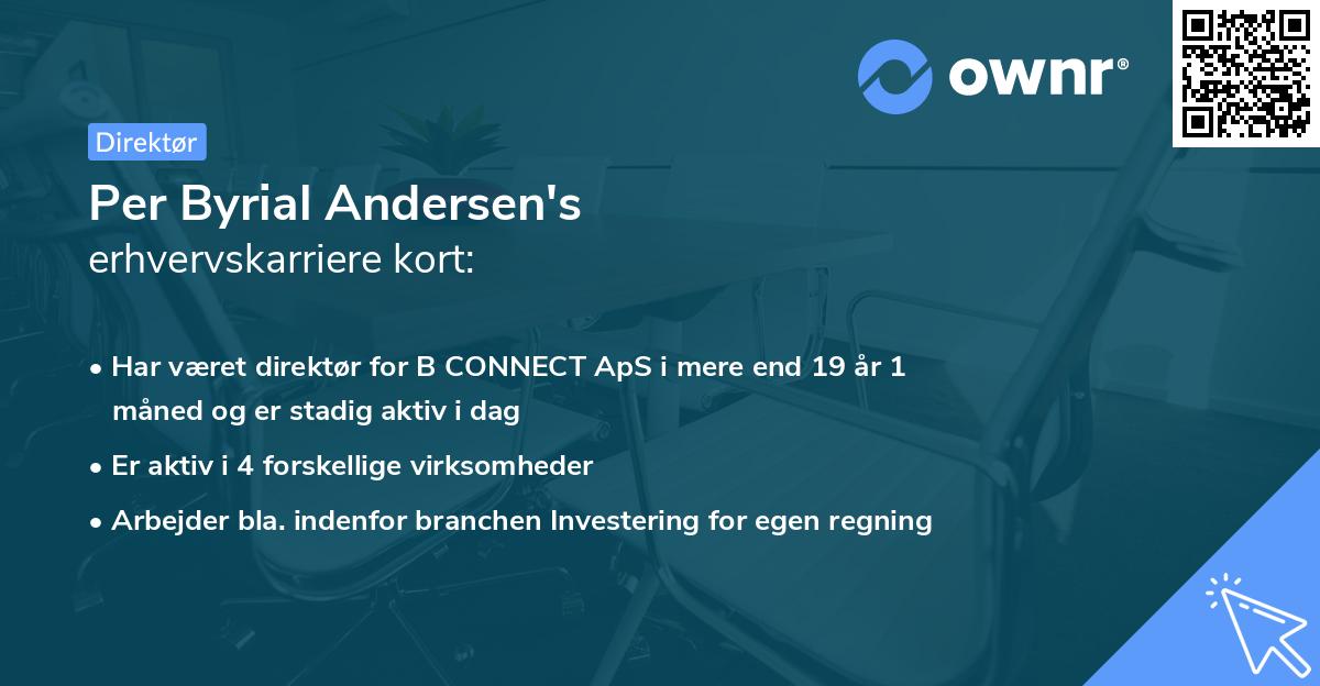 Per Byrial Andersen's erhvervskarriere kort