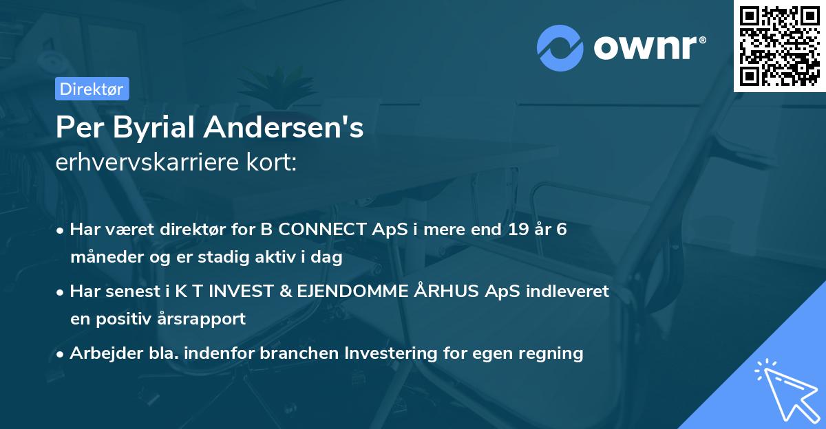 Per Byrial Andersen's erhvervskarriere kort