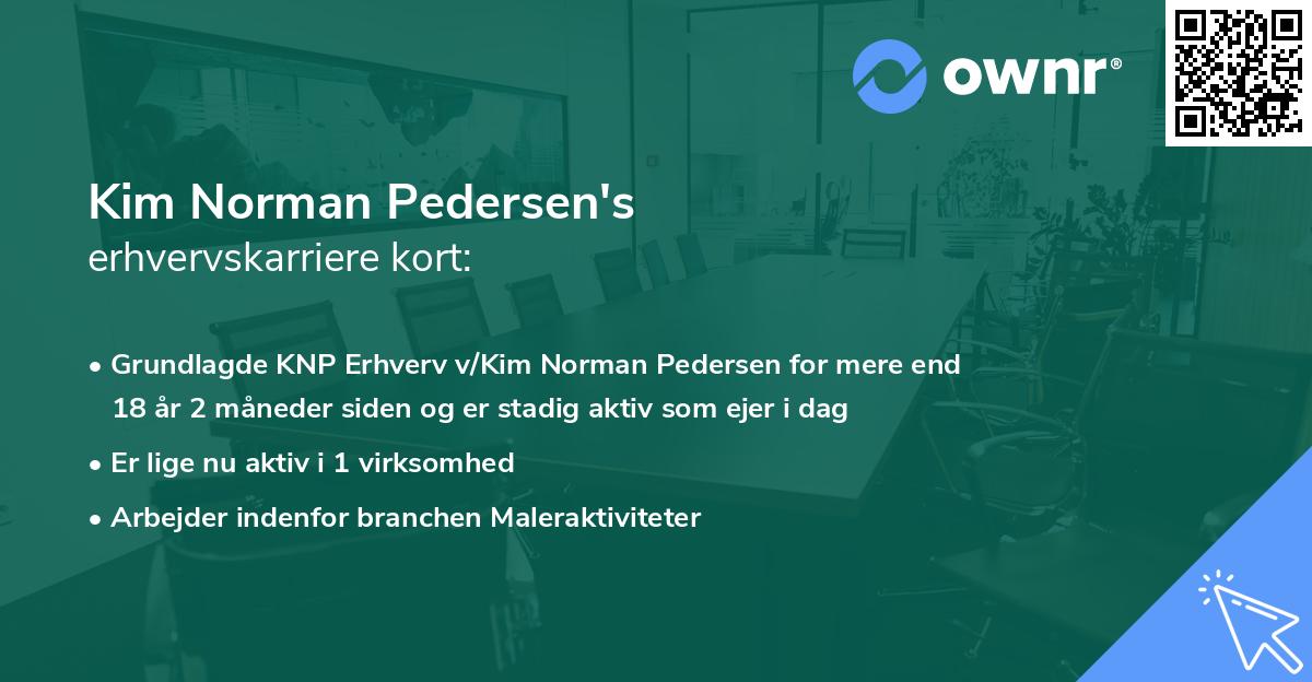 Kim Norman Pedersen's erhvervskarriere kort