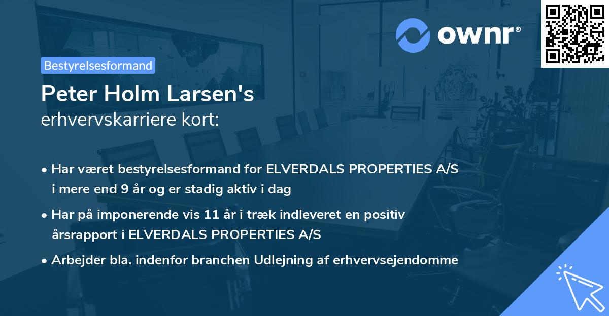 Peter Holm Larsen's erhvervskarriere kort