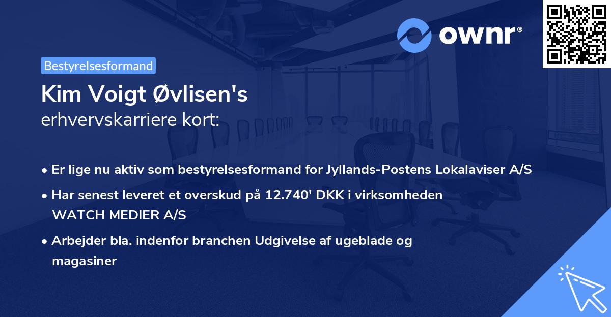 Kim Voigt Øvlisen's erhvervskarriere kort