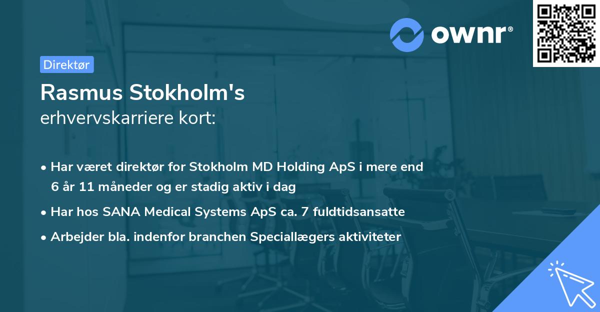 Rasmus Stokholm's erhvervskarriere kort