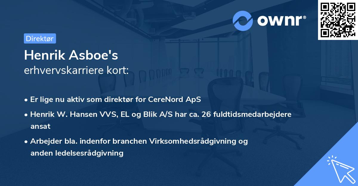 Henrik Asboe's erhvervskarriere kort