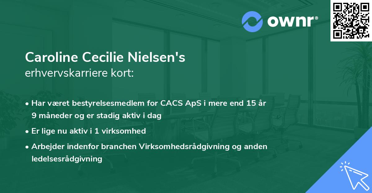 Caroline Cecilie Nielsen's erhvervskarriere kort
