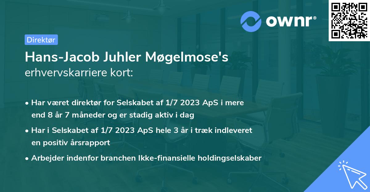 Hans-Jacob Juhler Møgelmose's erhvervskarriere kort