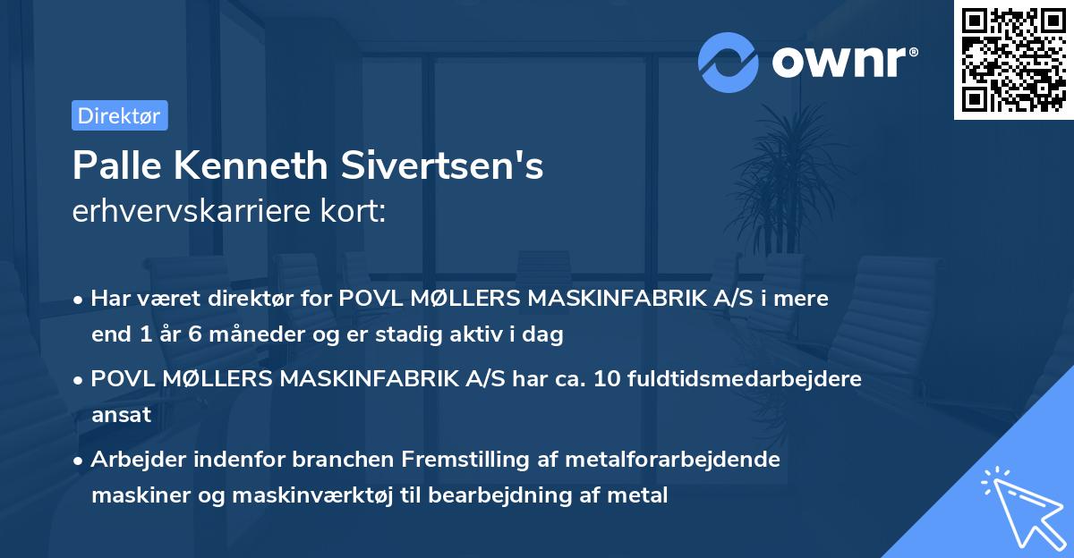 Palle Kenneth Sivertsen's erhvervskarriere kort
